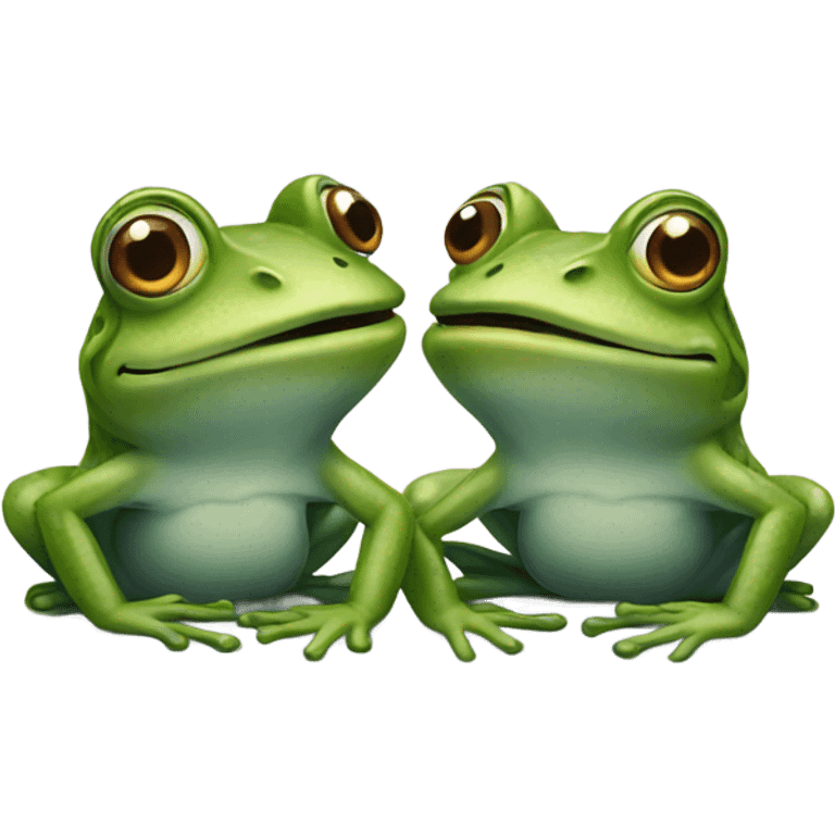 Frogs kissing emoji