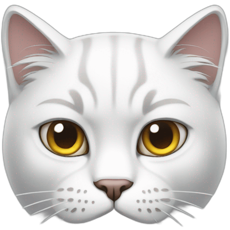 white angry cat emoji