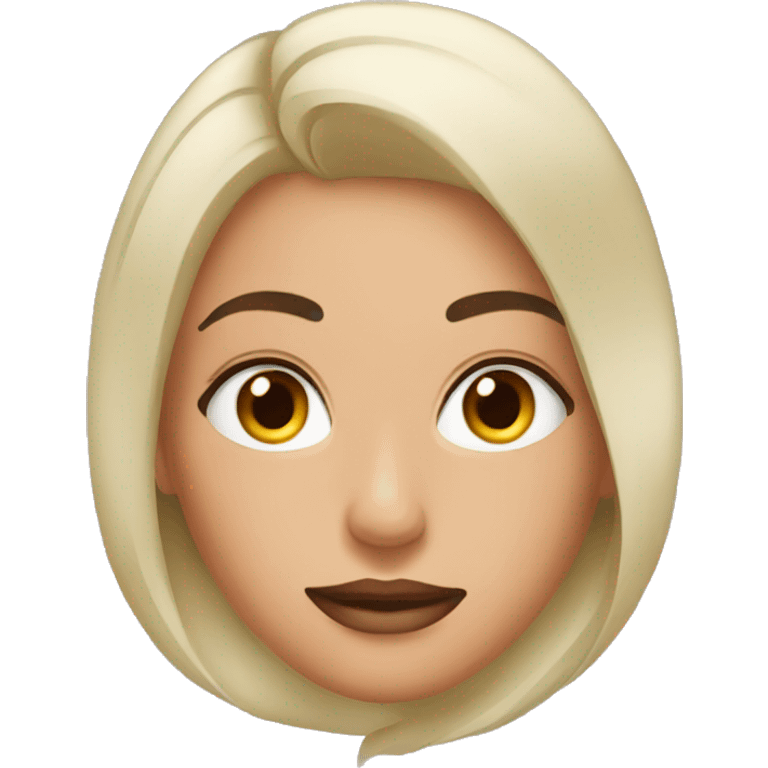 a woman getting an eyebrow tattoo emoji