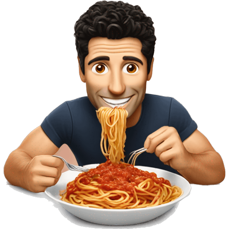 Sakis rouvas eating spaghetti with meat sauce emoji