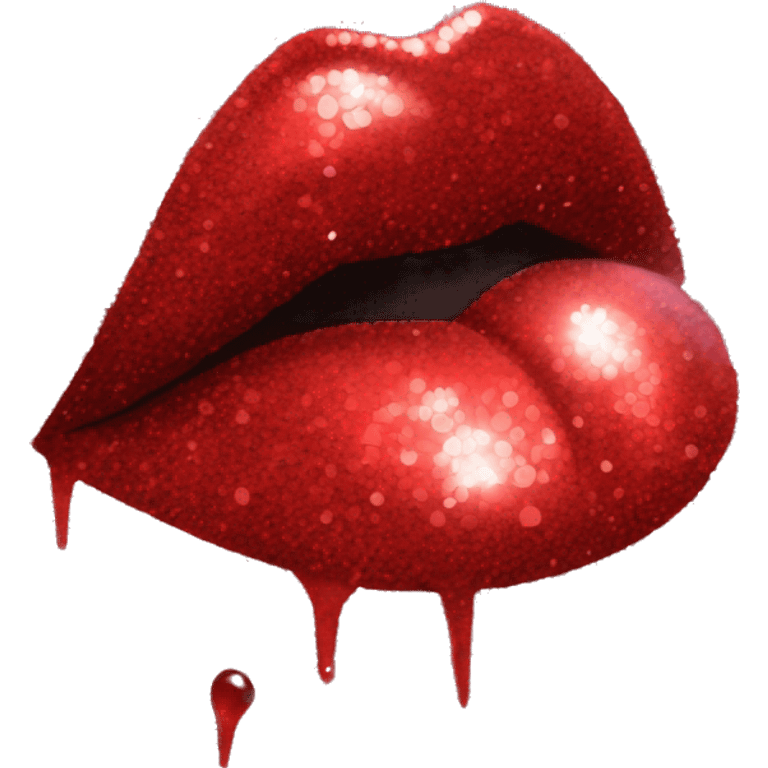 glittery red kiss mark emoji