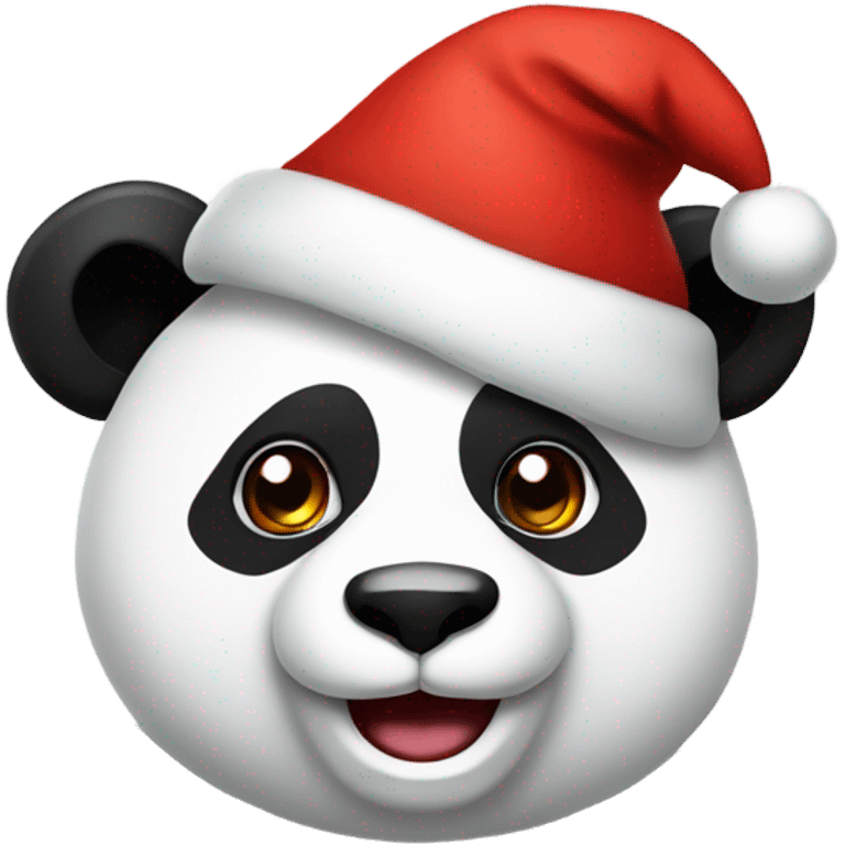 panda in a santa hat emoji