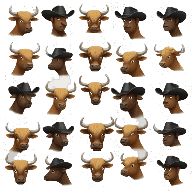 Bulls in rodeo  emoji