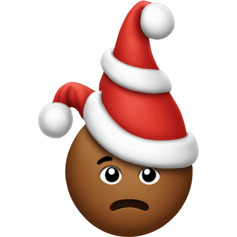 Poop with Santa hat emoji