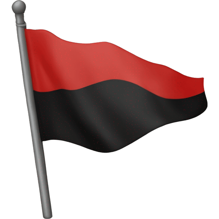 Bandera roja y negra emoji