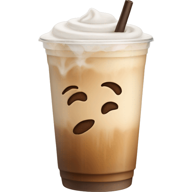 Iced latte emoji