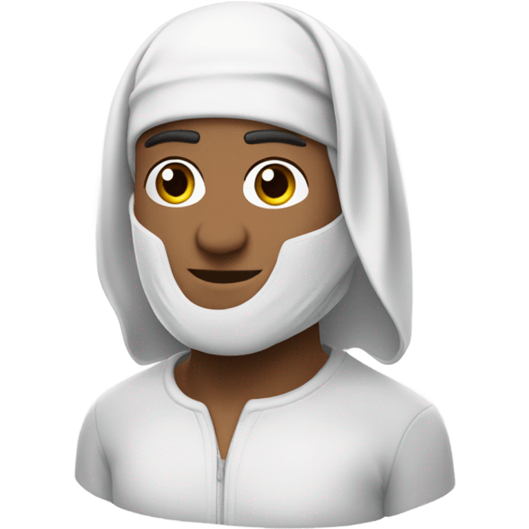 Nigga White AirPod and a durag emoji