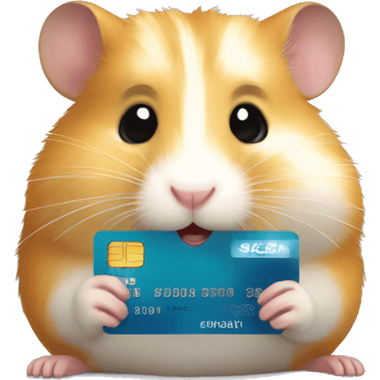 hamster with credit card emoji