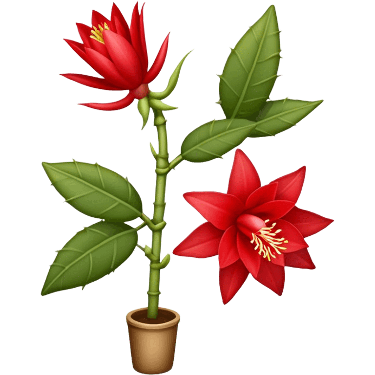 single Red Epiphyllum, straight stem emoji