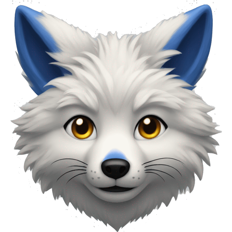 A blue furry fox emoji