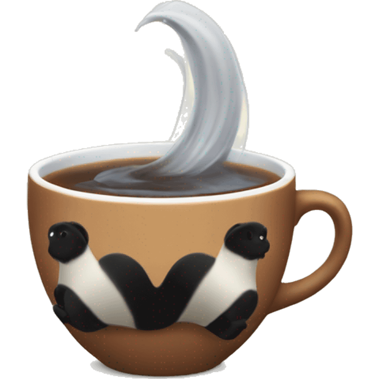 skunk tail in a cup of tea emoji