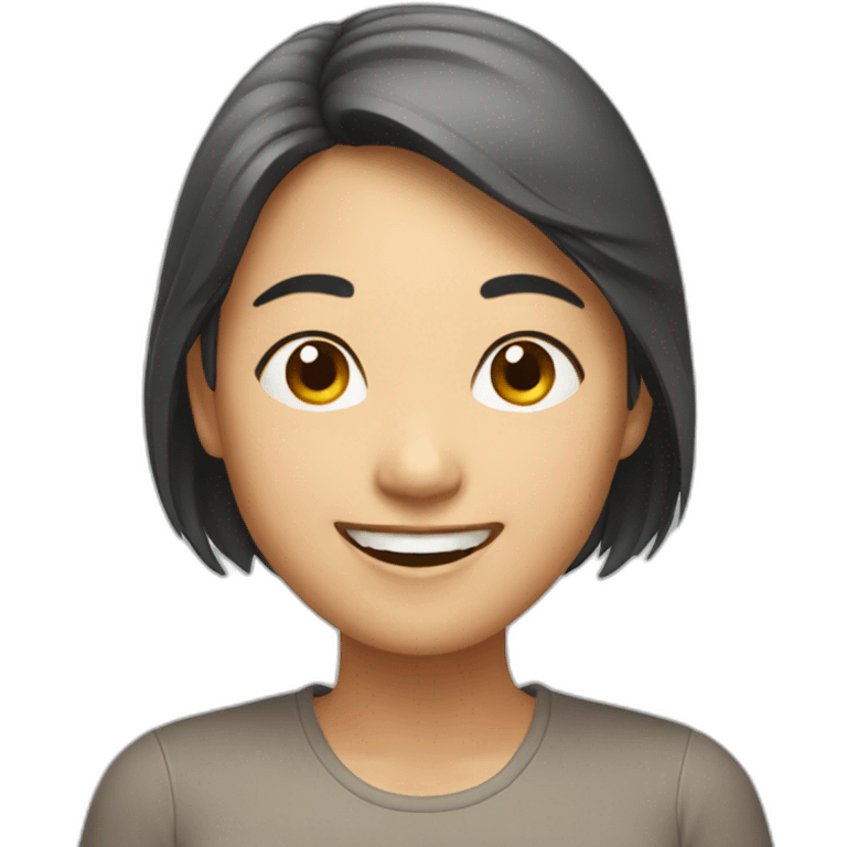 happy asian woman emoji