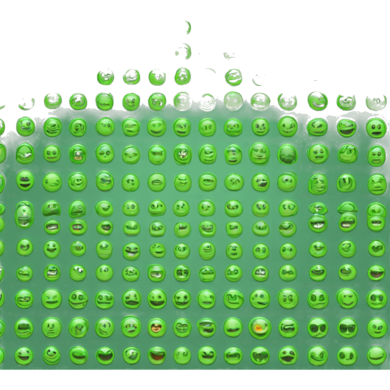 Develop an emoji that looks like a small progress bar, filled to various levels with green. emoji