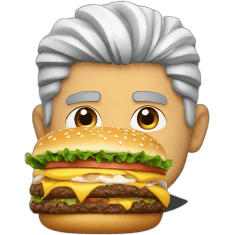 Yair lapid eat hamburger emoji