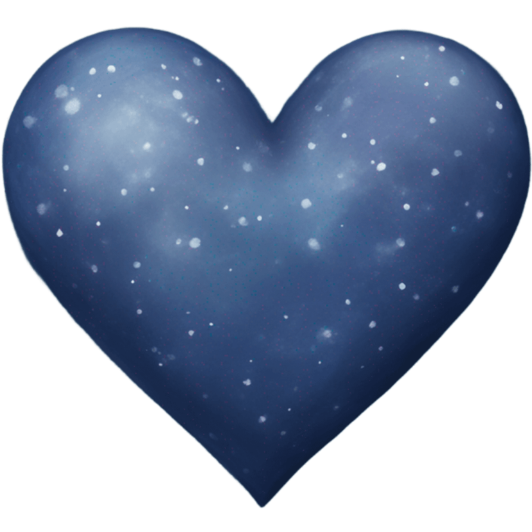 Midnight blue silver galaxy heart  emoji