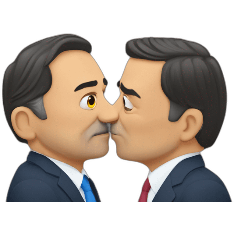 mariano rajoy and pedro sanchez kissing emoji