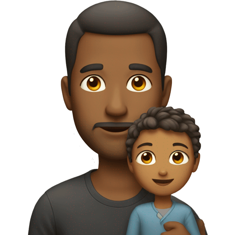 Kids with daddy  emoji