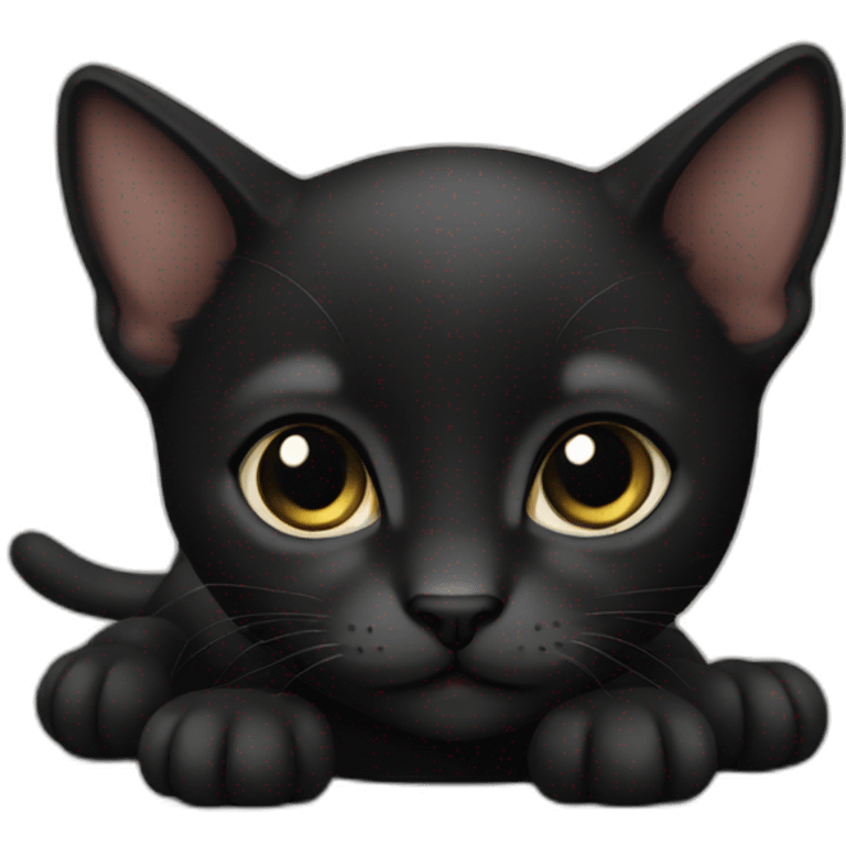 black baby cat emoji