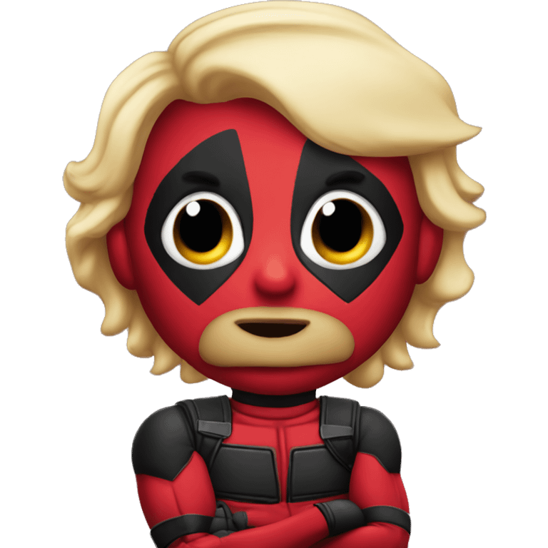 Cute deadpool character  emoji