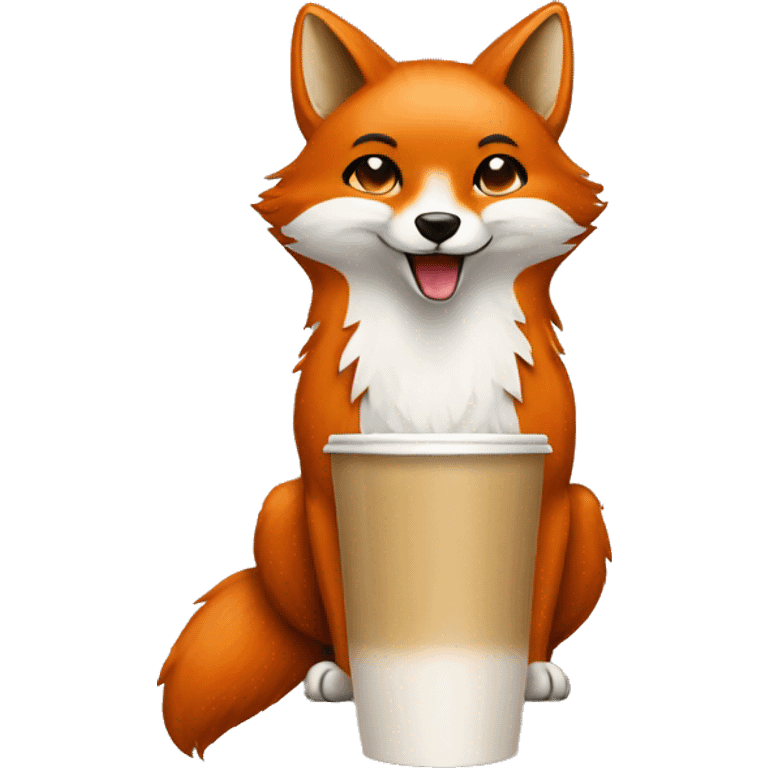 coffee fox emoji