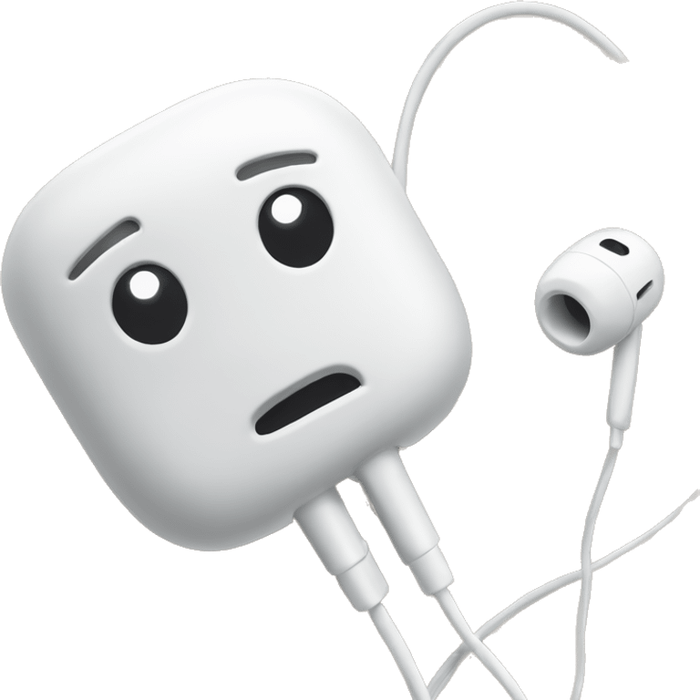 wired earphones rolled emoji