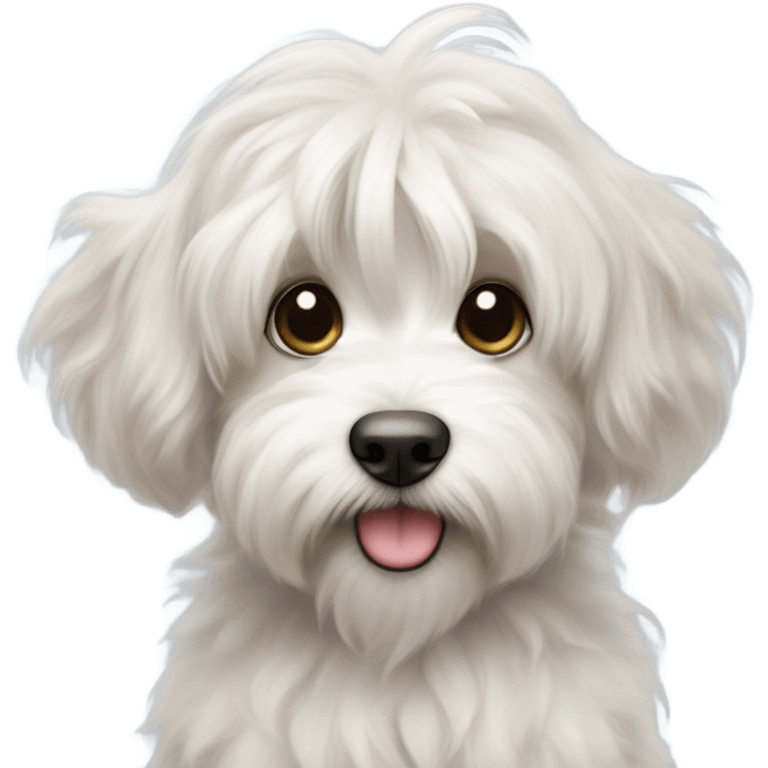 White tibetan terrier puppy emoji