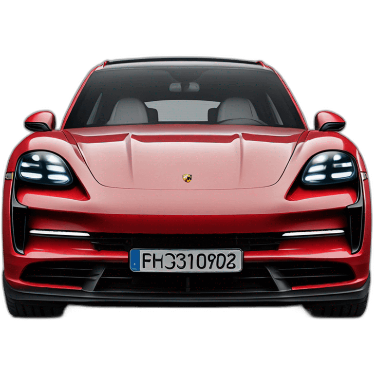 Porsche taycan turbo s sport turismo red profil emoji