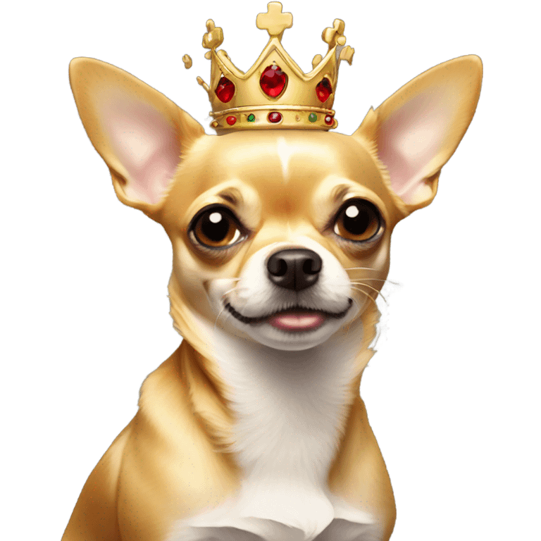 Chihuahua whit crown emoji