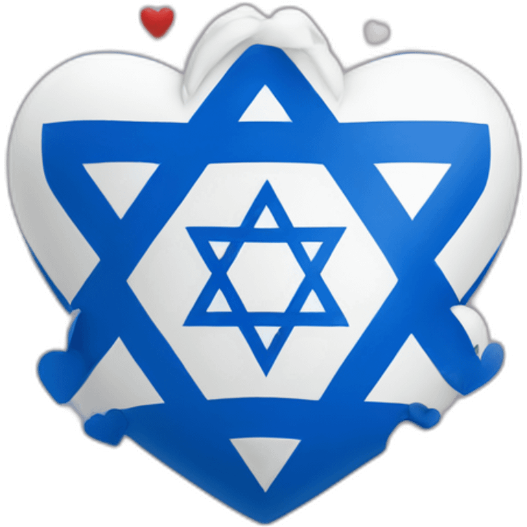 Israel flag surrounded by hearts emoji