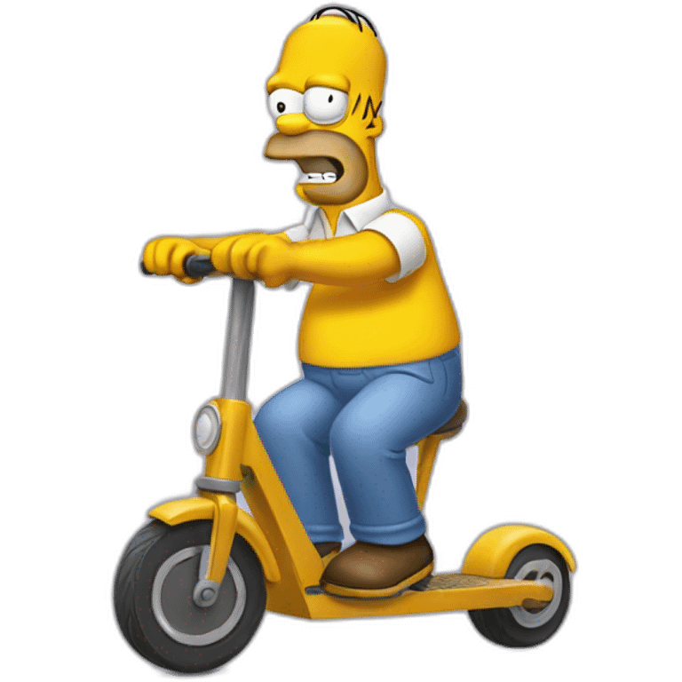 homer sur une trottinette emoji