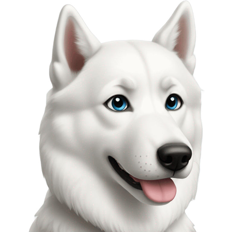 white husky  emoji