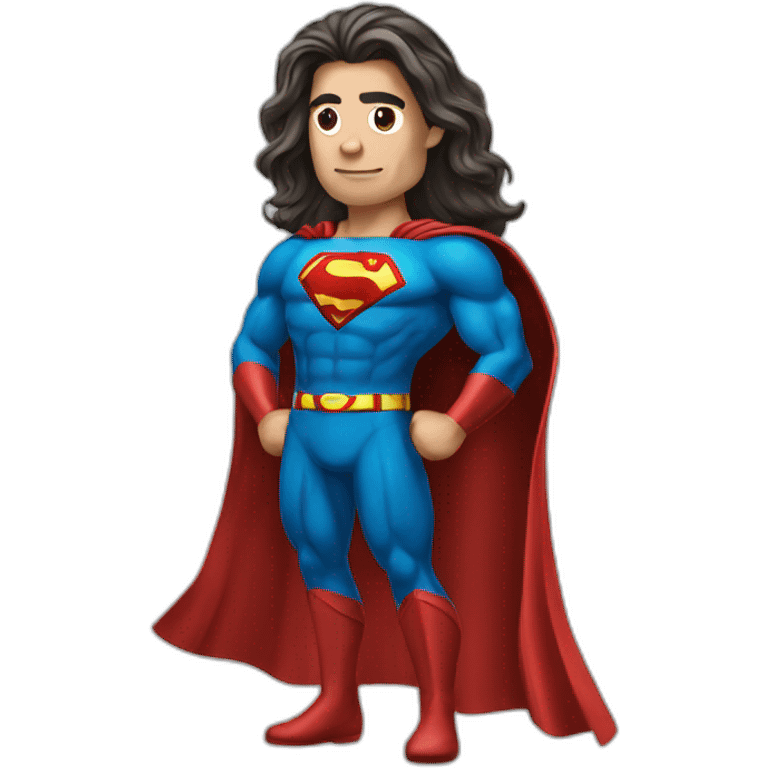 Long hair super man emoji