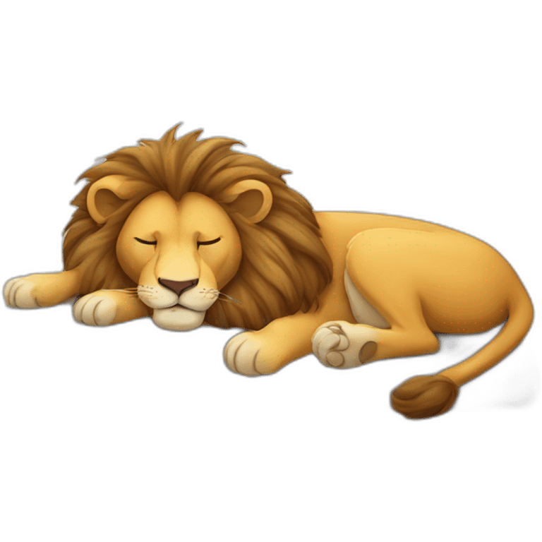 Lion sleeping emoji