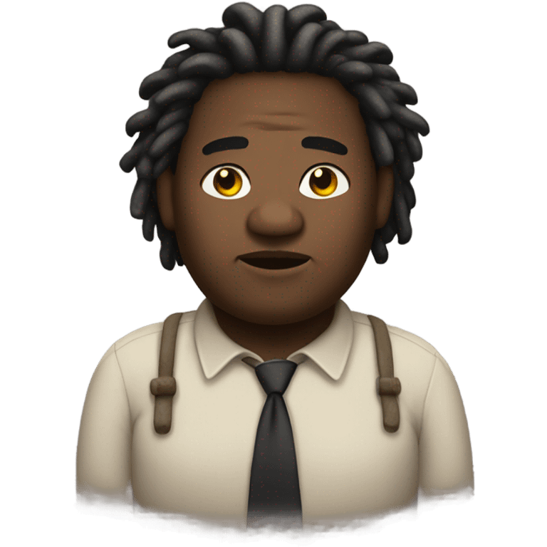 Fat black man with dreads emoji