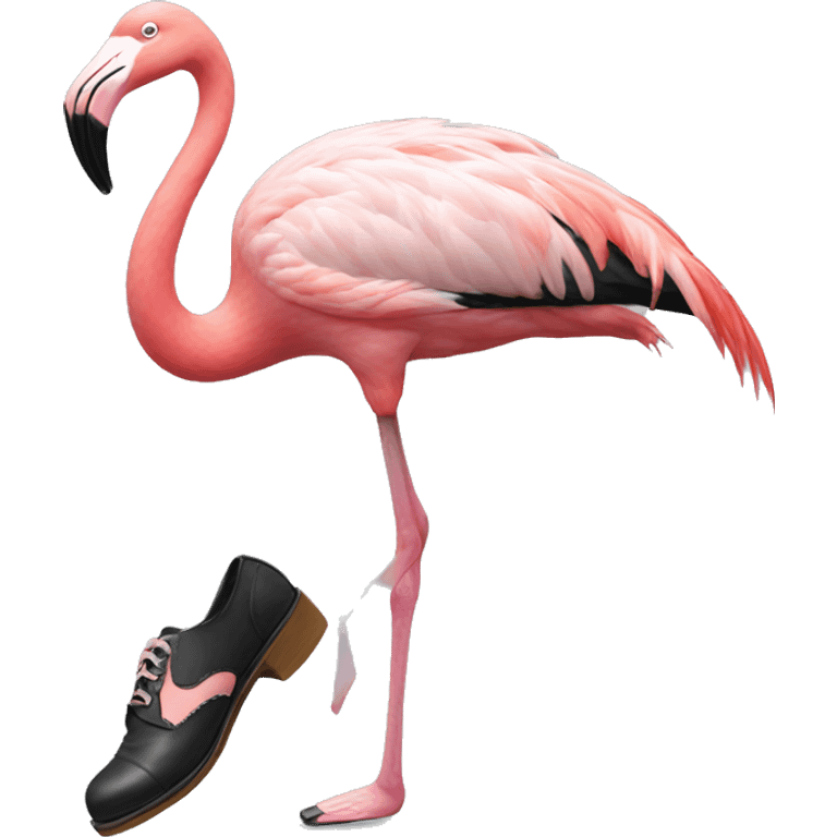 flamingo with tap shoes emoji