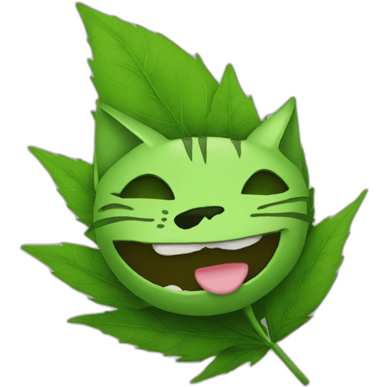 Weed cat emoji