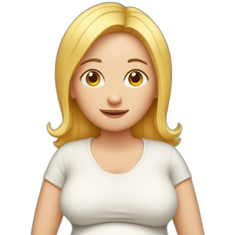 pregnant white woman emoji