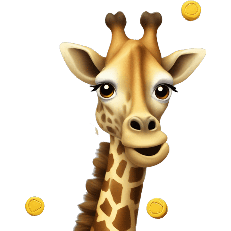 Giraffe playing bingo emoji