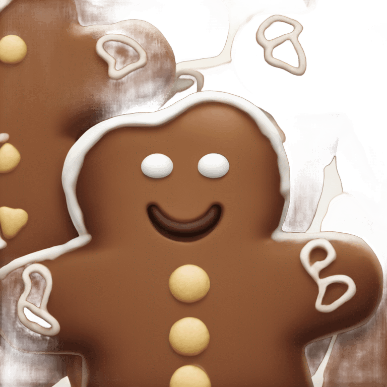 Chocolate gingerbread man emoji