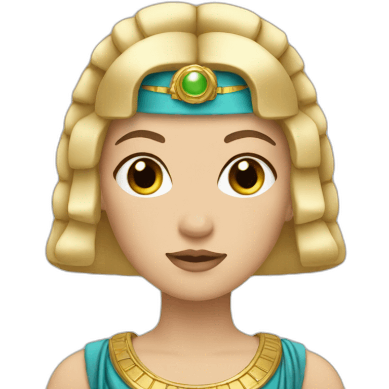 Cleopatra with blonde hair and white skin emoji