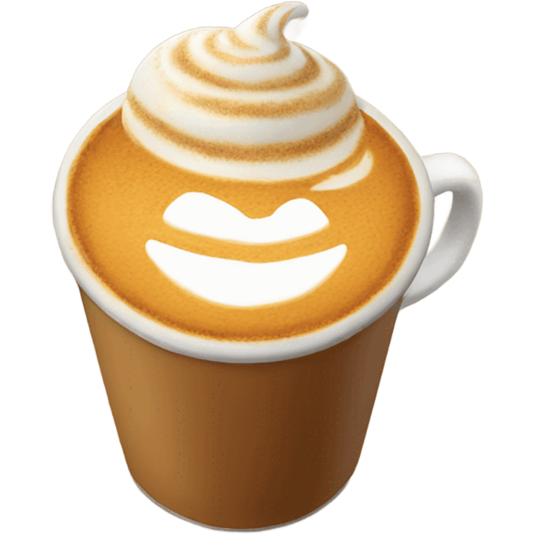 Realistic pumpkin latte emoji