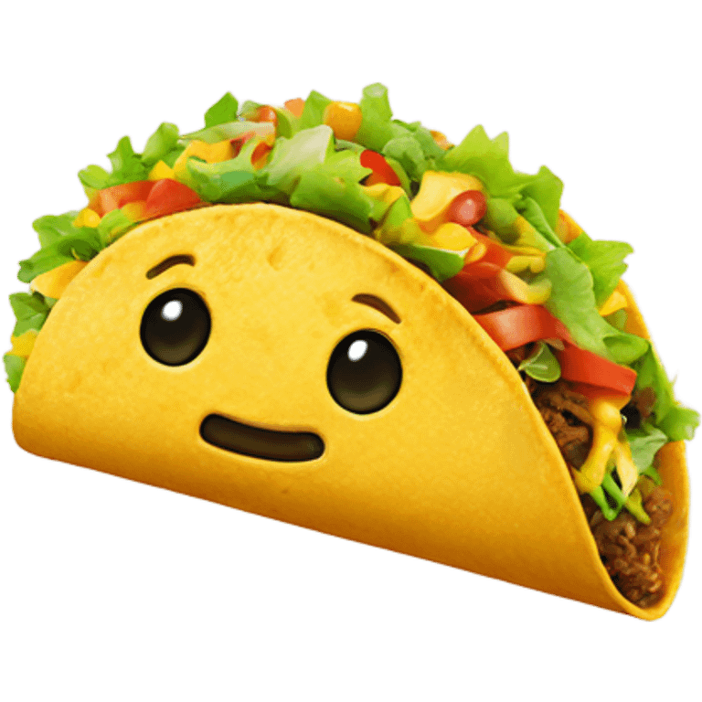 A taco with hat emoji