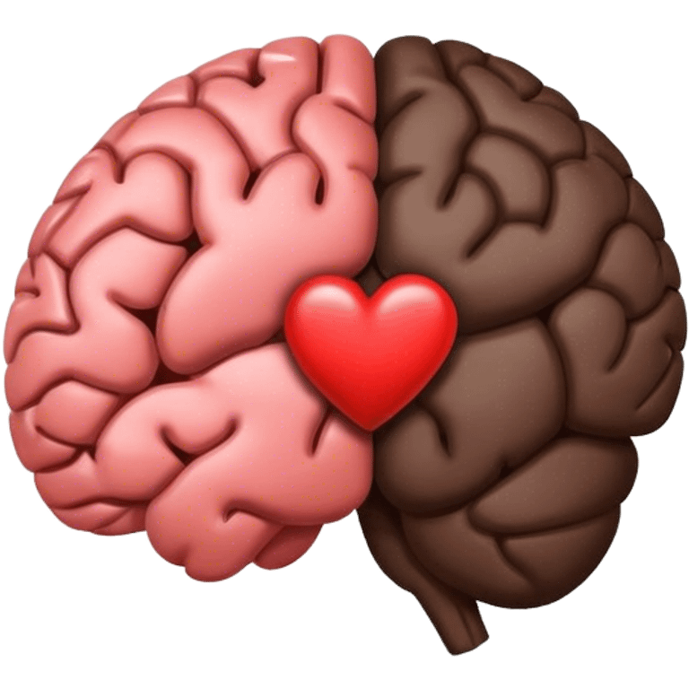 The brain and the heart are more often on the scales from different sides emoji