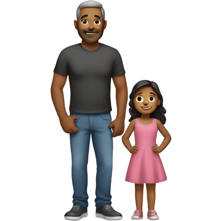 A father with his daughter  emoji