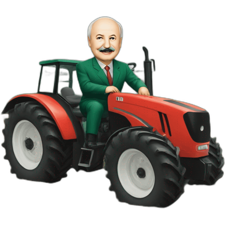 Lukashenko with a tractor emoji