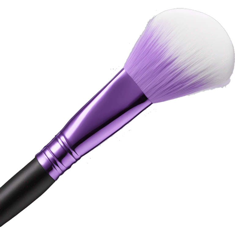 White to light purple metallic ombré makeup brush  emoji