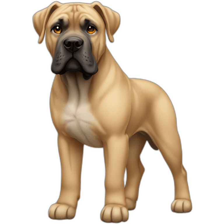 dog Cane Corso color fawn full body emoji