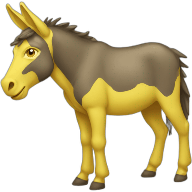 Stupid Yellow donkey though hisself king emoji