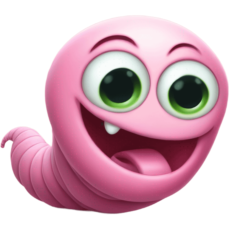 Super Cute worm head and body emoji