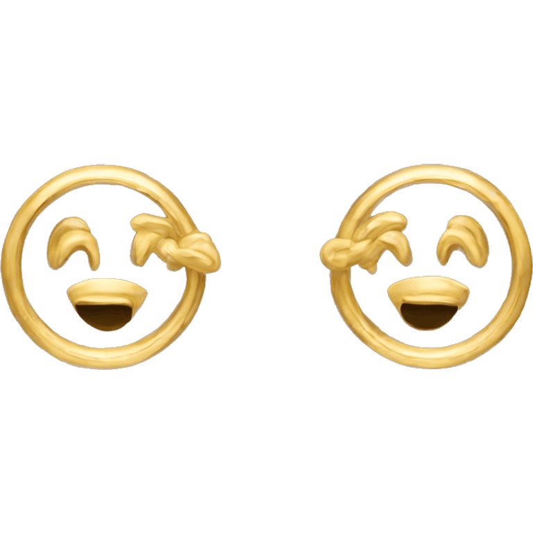 Gold earrings  emoji